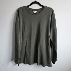Up! Green Long Sleeve Crewneck Stretch Top TENCEL Modal Blend Size XXL NEW